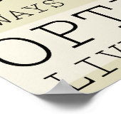 Positive Gedanken Inspirationswörter Poster (Ecke)