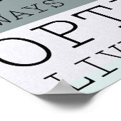 Positive Gedanken Inspirationswörter Poster (Ecke)