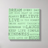 Positive Gedanken Leinwanddruck (Vorderseite)