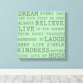 Positive Gedanken Leinwanddruck (Insitu (Holzboden))