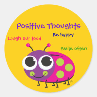 Positive Gedanken - Niedliche Ladybug Stickers