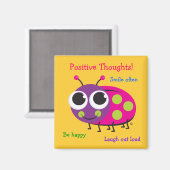 Positive Gedanken - Niedliches Ladybug Magnet (Vorderseite/Rückseite)