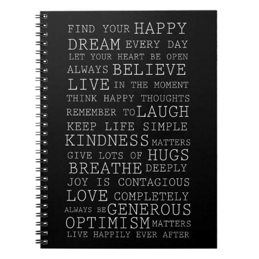 Positive Gedanken Notizblock (Vorderseite)