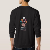 "Positive Gedanken, positives Leben - aufblühendes Sweatshirt (Rückseite)