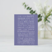 Positive Gedanken Postkarte (Stehend Vorderseite)