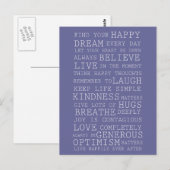 Positive Gedanken Postkarte (Vorne/Hinten)