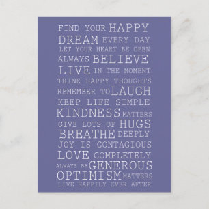 Positive Gedanken Postkarte