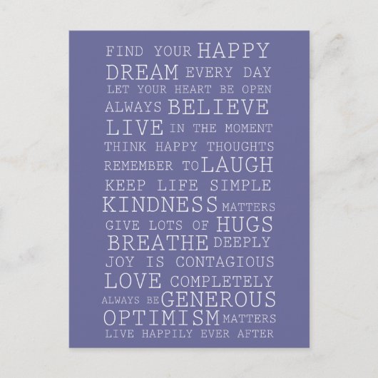 Positive Gedanken Postkarte (Vorderseite)