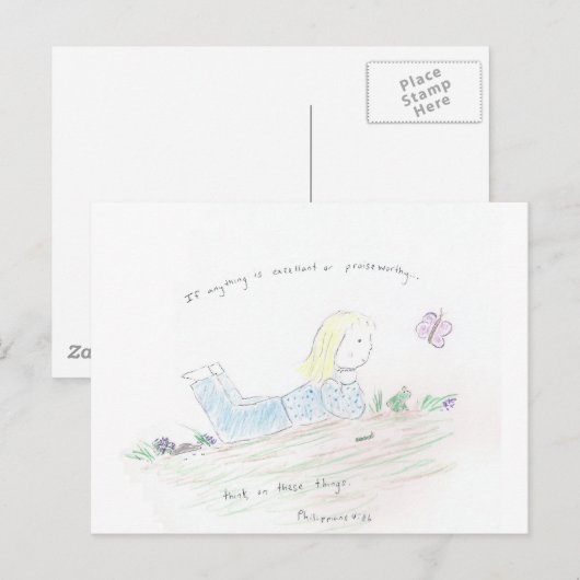 Positive Gedanken Postkarte (Vorne/Hinten)