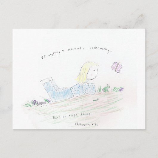 Positive Gedanken Postkarte (Vorderseite)