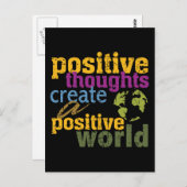 Positive Gedanken schaffen eine positive Welt Postkarte (Vorne/Hinten)