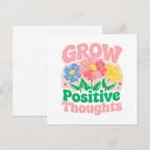 Positive Gedanken wachsen - Inspirationsblume (6) (Vorne/Hinten)