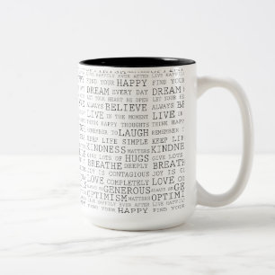 Positive Gedanken Zweifarbige Tasse