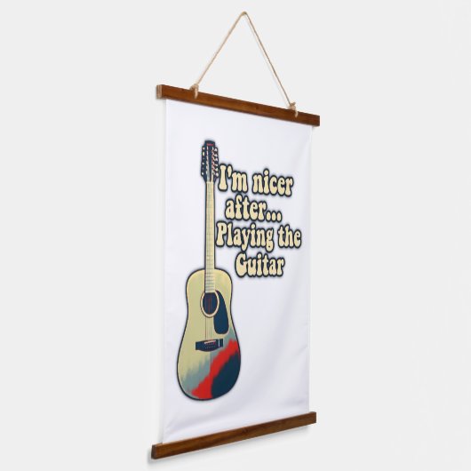 positive Gitarren-Redewendungen für Gitarrenfans Wandteppich Mit Holzrahmen (Gewinkelt)