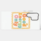 Positive "Good Energy Only" Checkered Frame Samsung Galaxy Hülle (Rückseite (Horizontal))