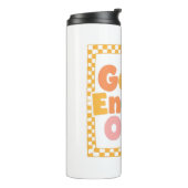 Positive "Good Energy Only" Checkered Frame Thermosbecher (Nach links gedreht)