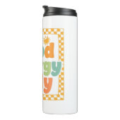 Positive "Good Energy Only" Checkered Frame Thermosbecher (Nach rechts gedreht)