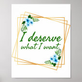 Positive Good Vibes Zitate für das Leben Poster (Vorne)