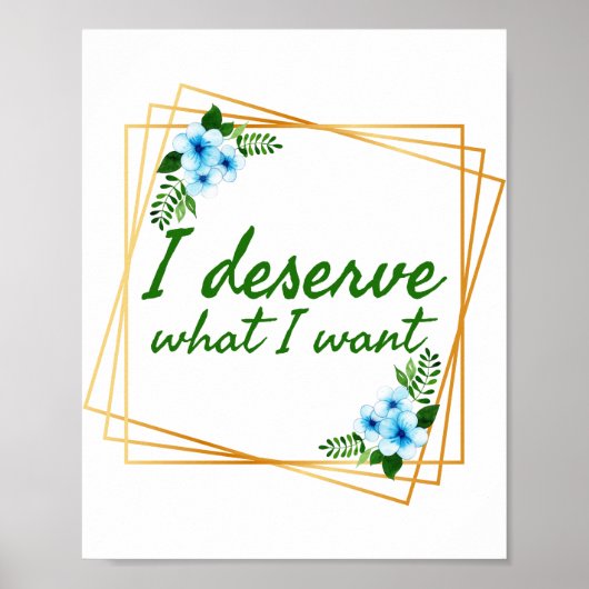 Positive Good Vibes Zitate für das Leben Poster (Vorne)