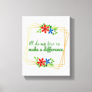 Positive Good-Vibes-Zitate für die Akzeptanz Leinwanddruck