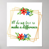 Positive Good-Vibes-Zitate für die Akzeptanz Poster (Vorne)