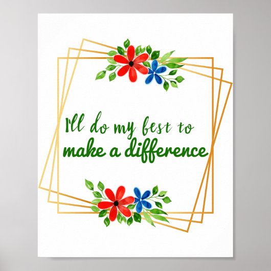 Positive Good-Vibes-Zitate für die Akzeptanz Poster (Vorne)