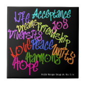 Positive Graffiti Fliese (Vorderseite)