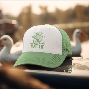 Positive Green Deine Stimme zählt Motivationszitat Truckerkappe