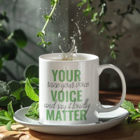 Positive Green Deine Stimme zählt Motivationszitat
