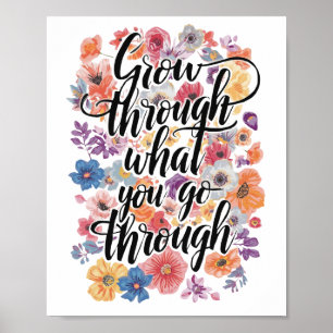 Positive Growth und Motivations-Typografie Poster