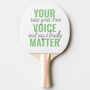Positive Grün Deine Stimme zählt Motivationszitat Tischtennis Schläger