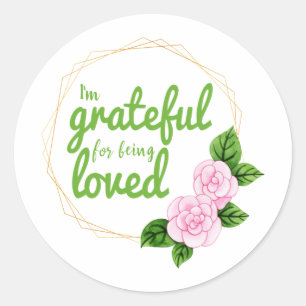 Positive gute vibes Zitate für die Selbstakzeptan Runder Aufkleber