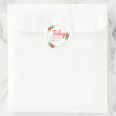 positive gute vibes zitiert für Erfolg Runder Aufkleber (Tasche)