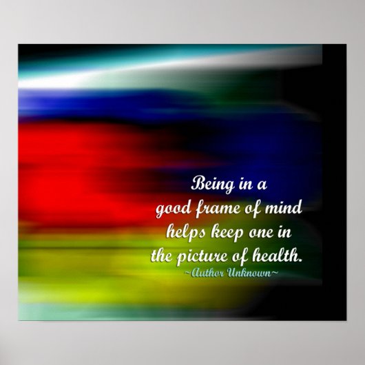 Positive Haltung - Bild der Gesundheit Poster (Vorne)