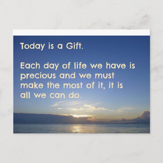 Positive Inspirationsquelle Postkarte - Heute (Vorderseite)