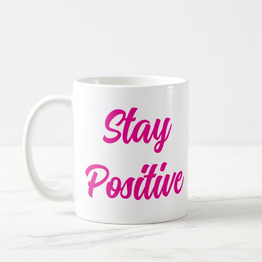 Positive Kaffee-Tasse bleibe Kaffeetasse (Links)