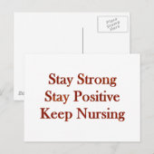 Positive Krankenschwester Postkarte (Vorne/Hinten)
