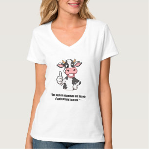 Positive Kuh – Lustiges Cartoon-T-Shirt T-Shirt