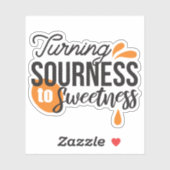 Positive Lebensnachricht - Sour auf Sweet verwande Aufkleber (Blatt)