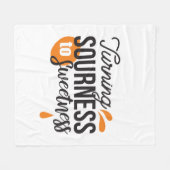 Positive Lebensnachricht - Sour auf Sweet verwande Fleecedecke (Vorderseite (Horizontal))