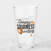 Positive Lebensnachricht - Sour auf Sweet verwande Glas (Rückseite)