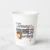 Positive Lebensnachricht - Sour auf Sweet verwande Pappbecher (Rückseite)
