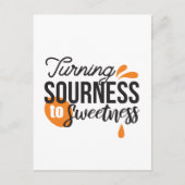 Positive Lebensnachricht - Sour auf Sweet verwande Postkarte (Vorderseite)