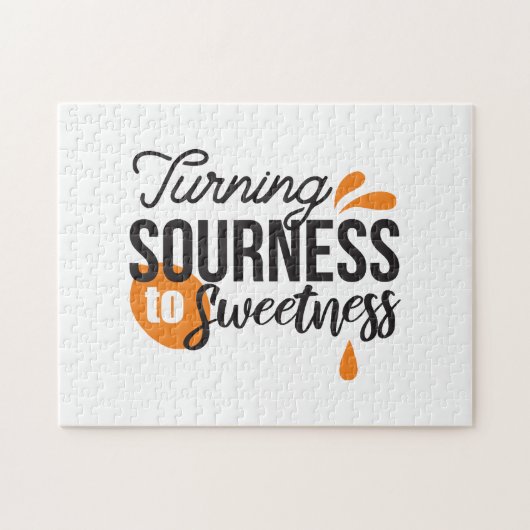 Positive Lebensnachricht - Sour auf Sweet verwande Puzzle (Horizontal)