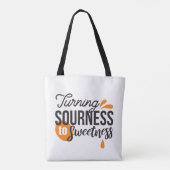Positive Lebensnachricht - Sour auf Sweet verwande Tasche (Rückseite)