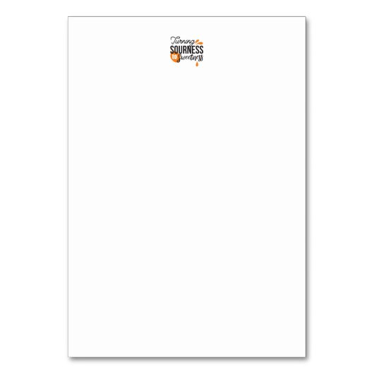 Positive Lebensnachricht - Sour auf Sweet verwande Tischnummer (Rückseite)