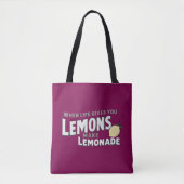 Positive Lemonade Quote Aesthetic Canvas Tote Bag Tasche (Vorderseite)