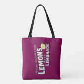 Positive Lemonade Quote Aesthetic Canvas Tote Bag Tasche (Rückseite)