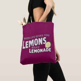 Positive Lemonade Quote Aesthetic Canvas Tote Bag Tasche