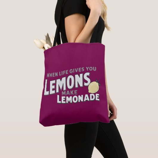Positive Lemonade Quote Aesthetic Canvas Tote Bag Tasche (Von Nahem)